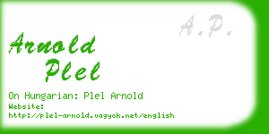 arnold plel business card